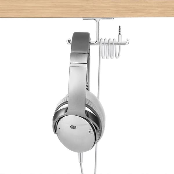 [RM]JD041 Hovedtelefonbeslag i fuld aluminiumslegering multifunktionel headsetkrog Silver