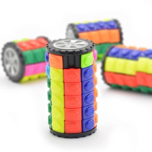 Cylinder Magic Cube Twist Puzzle Intelligensleksaker Barn Vuxna Gåva 5x5
