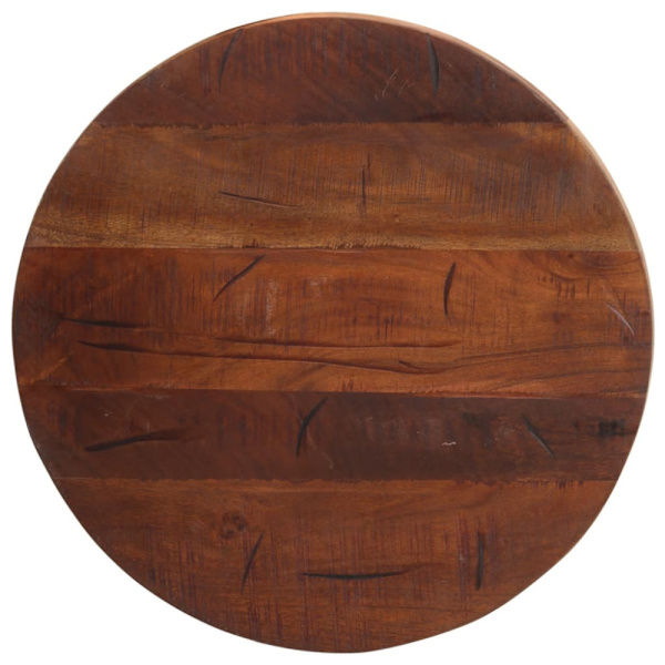 [RM]Tabletop Ø 40x2.5 cm round solid reclaimed wood Trä
