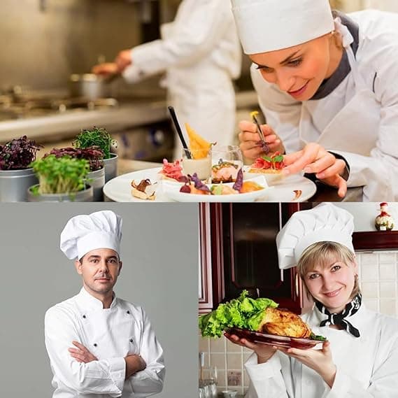 Chef's Hat, Unisex Chef Hat, Kitchen Hat, Elastic Chef Hat, A[RM]