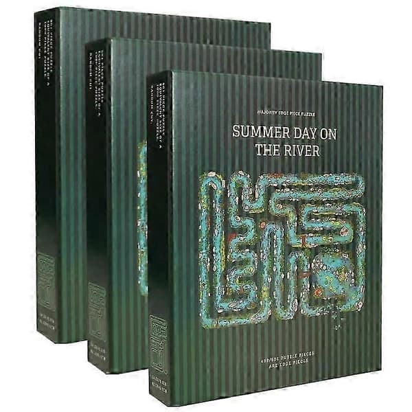 Edge Piece Puzzle Game, Unique River Themed Puzzle (h)[RM] 3pcs