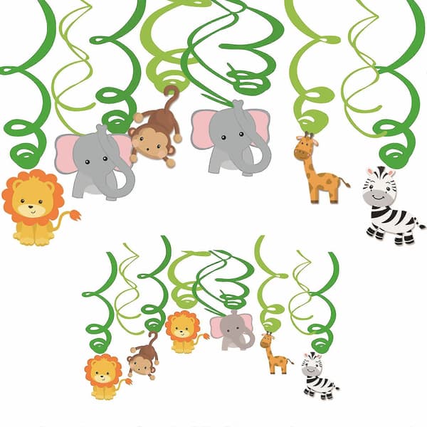 Gratulerer med dagen-banner Cupcake Topper Jungel