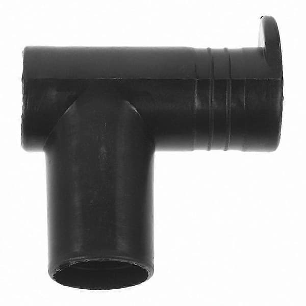 Sort plastik skabsstangstøtte til garderobestænger, sikker forbindelse til tøjstativdele, 1 stk. Black 7.00X6.10X2.50CM