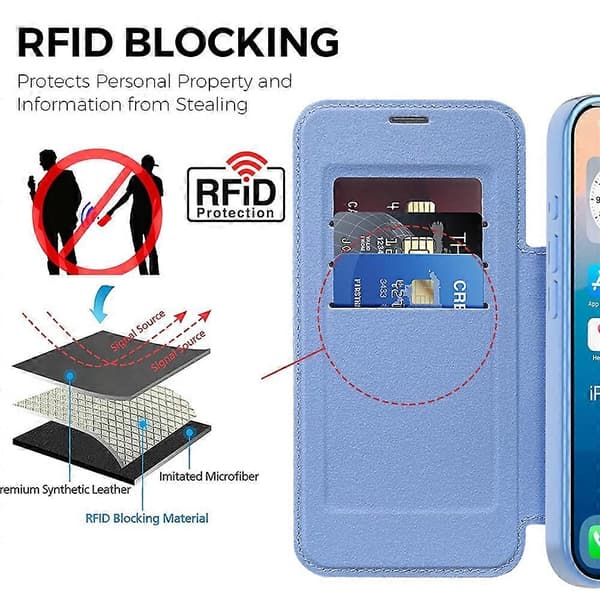 Kompatibelt fodral för iPhone 17 Pro Max kompatibelt med MagSafe Rhombus PU-läder mobilskal Blue