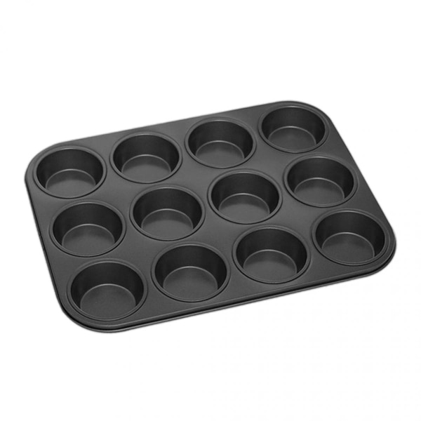 Bakform i kolstål för kakor, chokladbröd, muffins, liten svart