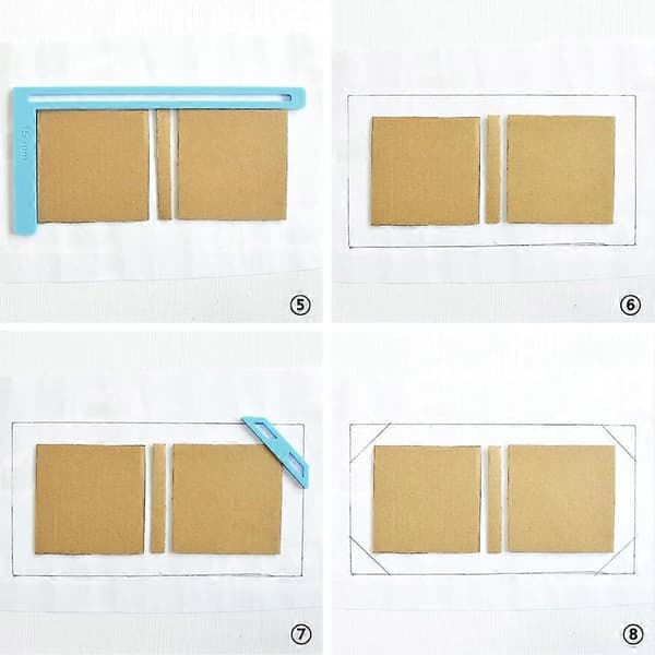 6 st bokbindningsverktyg för enkel scrapbooking, bra schabloner och skärguidekit kan göras till