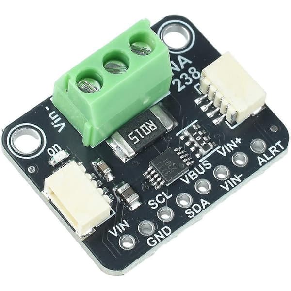 INA238 Strømspændingseffektmonitor modul 0V til 85V DC Strømspændingseffektmonitor til STEMMA QT/Qwiic Black