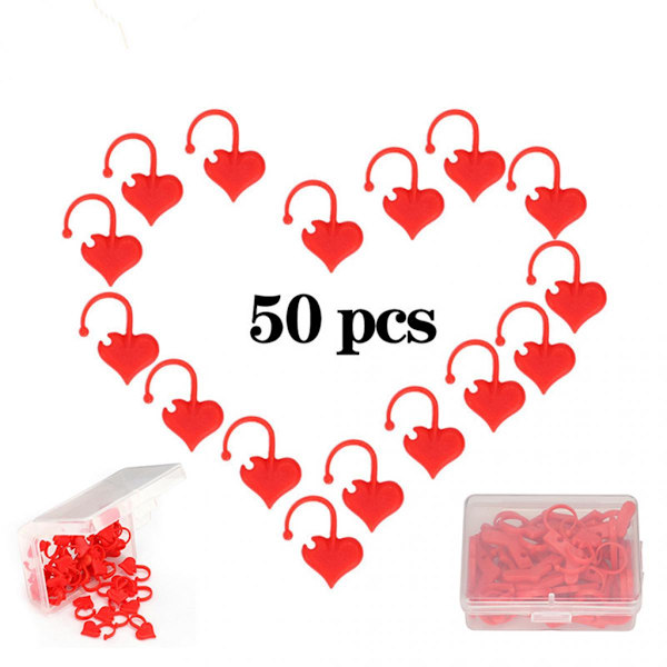180x Stickmarkörer Stickset, Plastvirkkrok, Låsande Maskmarkörer, Nålklämma, Varvräknare, Skyddsringar
