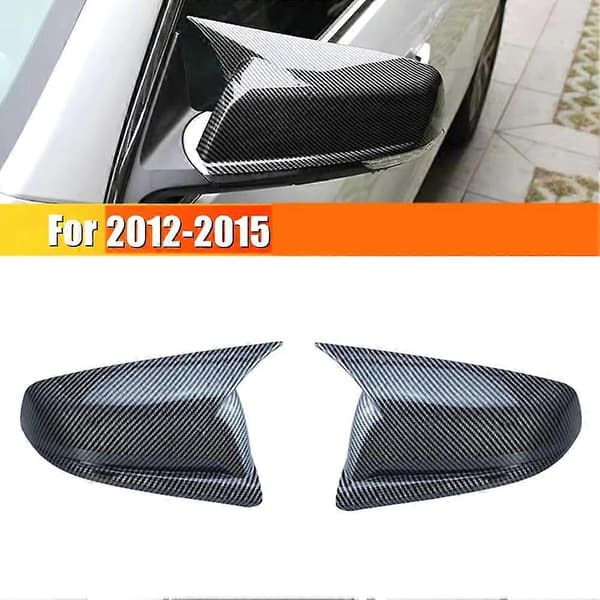 Bil bakspeil sidedeksel vingehette utvendig dørhus skall trim ABS-klistremerke for USA 2012-20 Carbon Fiber Pattern