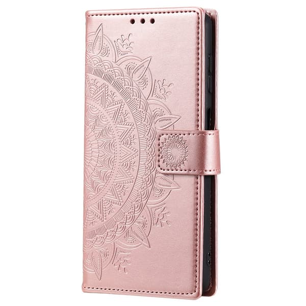 SKALO Samsung S25 FE Mandala Plånboksfodral - Rosé[RM] Rosa guld pink