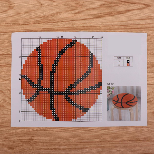 Rund Matta Virkningskit för Vuxna Nybörjare Basketboll