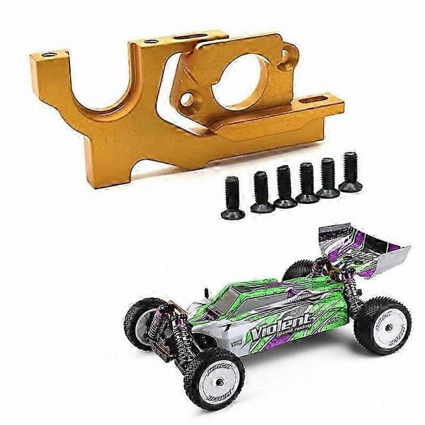 Justerbart motorophæng til Wltoys 104072 1/10 RC bil, gul