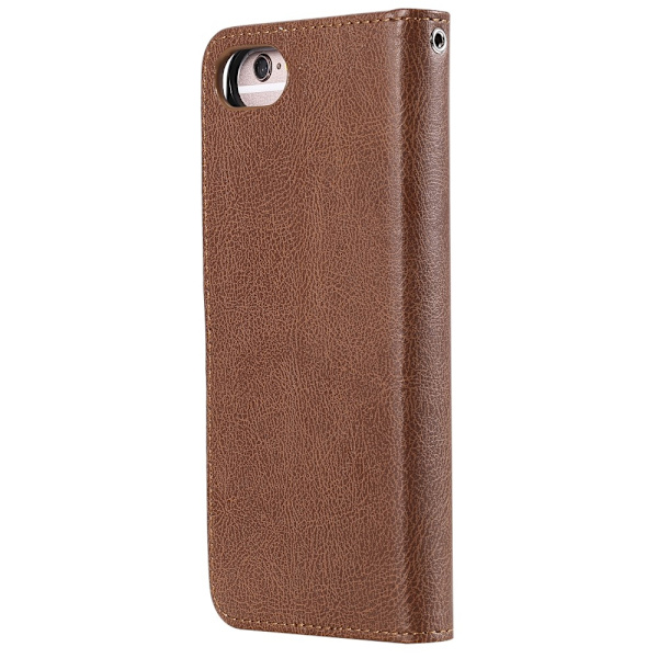iPhone 6/7/8/SE (2020/2022) - 2in1 Magneetti/Lompakkokotelo - Ruskea Brown Brun