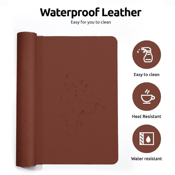 [RM]Leather desk pad, waterproof pad, brown
