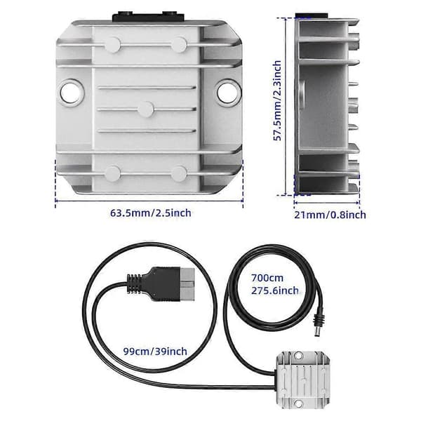 For Starlink Mini-kabel 12V 24V til 30V 3.5A Step Up-omformer strømkabeladapter med for Anderson-plugg 9.8FT 9.8Ft