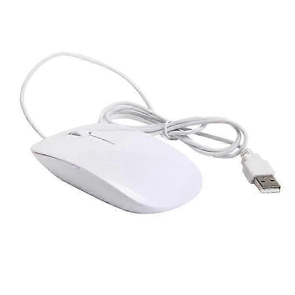 Ultra Tynd USB2.0 Kablet Optisk Mus 1200dip 3 Knap USB Mus til Computer PC Laptop Sort Hvid-Sort