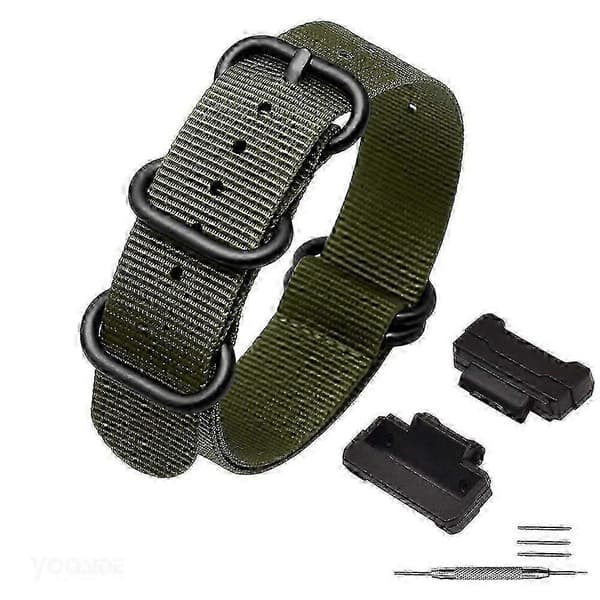 Justerbar nylonrem til G-SHOCK DW-6900 med spænde i rustfrit stål green