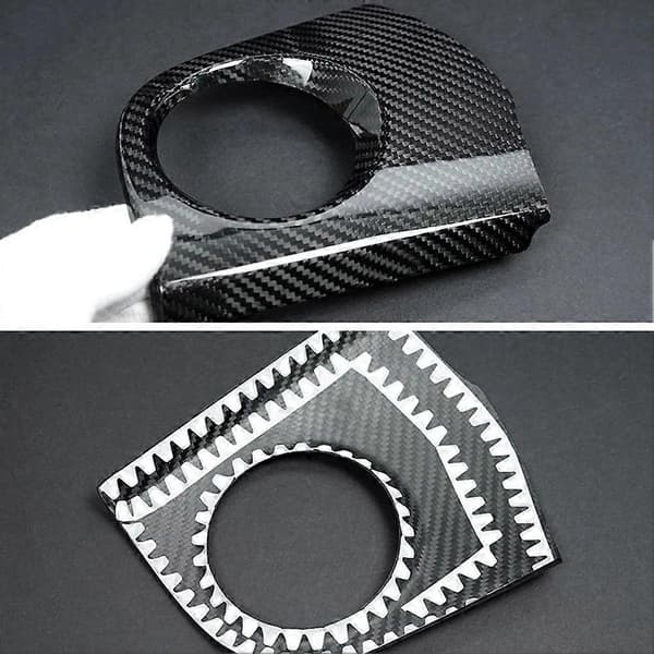 Real Carbon Fiber Car Main Driver Side Panel Sticker Interior Trim Cover for Accessories LHD Carbon Fiber Pattern