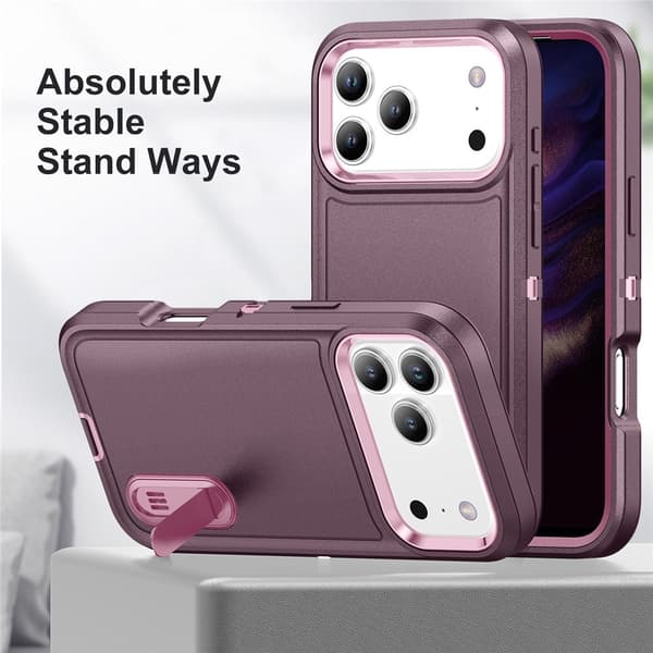 iPhone 17 Pro Max Deksel Ekstrem Støtsikker Hybrid Lilla[RM] 82