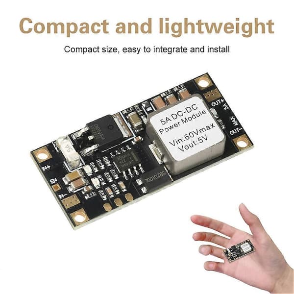 DC-DC 6.5V-60V til 12V Spændingsstabiliserende Step-Down Modul Mini-Lavprofil Buck Konverter Strømforsyning