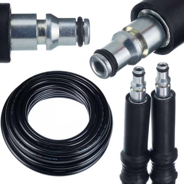 [RM] High-Pressure Hose 15M Quick Connect – Nylon Reinforced | Max 200 Bar | Compatible with AR Blue Clean, Michelin, Stanley