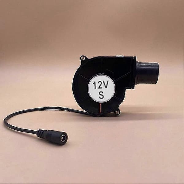 12V 7530 PWM Luftblæser til BBQ, Camping, Picnic, Ildværktøj Black