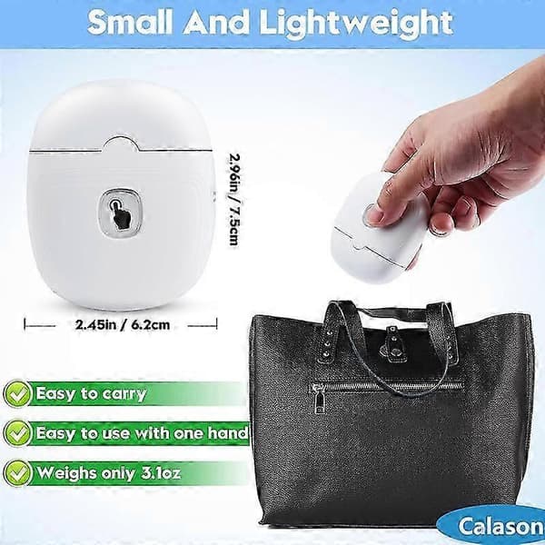 [RM] Electric Nail Clipper, 2-in-1 Clipping and Grinding Automatic Nail Clipper White