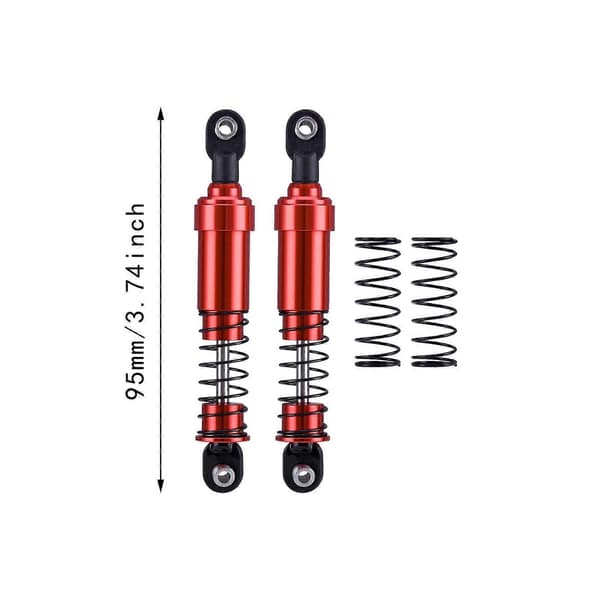 [RM]2 Stykker 1:10 RC Bil Støddæmper Tilbehør Reservedele til RC Bil Crawler lilla red 9.5cm
