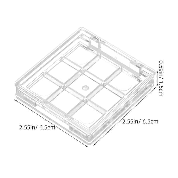 2 st kompakta tomma highlighterfodral transparenta påfyllningsbara kosmetikbehållare