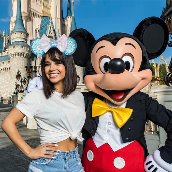 Mickey Mouse-ører, pailletbesat Mickey Mouse-ørehårbånd, velegnet til drenge og piger til jul (blå krone).