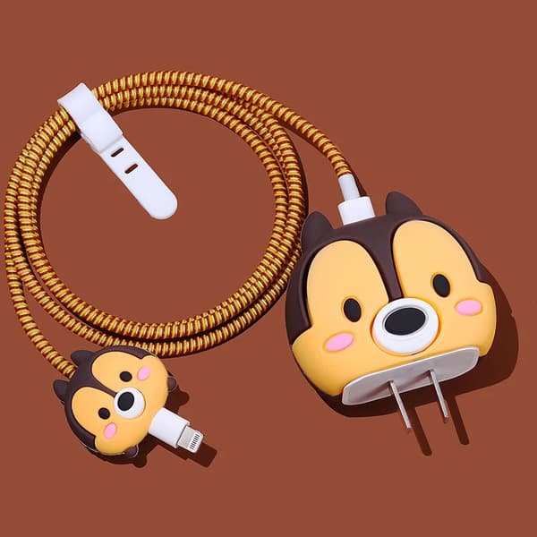 Disney Stitch Oplader Kabelbeskytter Etui Kabelopruller Anime Mickey Datakabel USB Cover IPhone 18 20W Gaver
