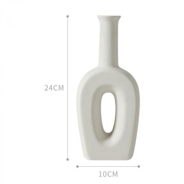 Nordisk Minimalism Oregelbunden Keramisk Vas Konstutställningslokal Blomvas Stil G