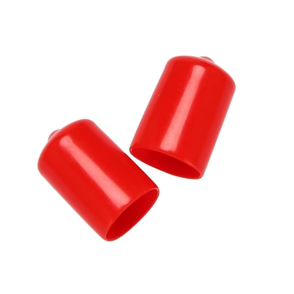 10 st Gummiändskydd 16mm Id Pvc Runda Rör Bultskydd Skruvskydd Röd