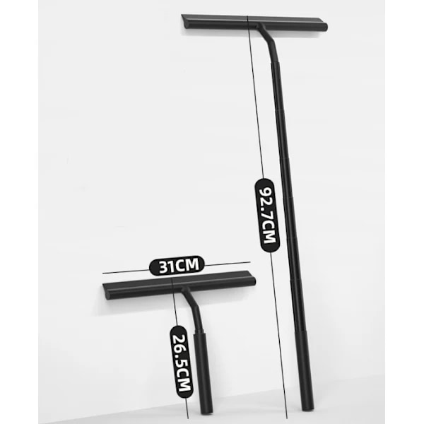Shower squeegee, floor squeegee with telescopic handle, multifunctional shower squeegee, effective floor squeegee with hooks for home, A[RM]