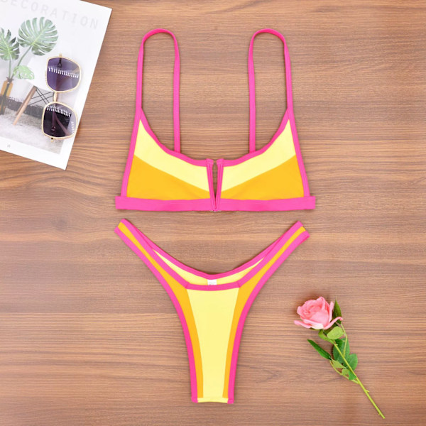 Delad Bikini Feminint Badmode Orange M