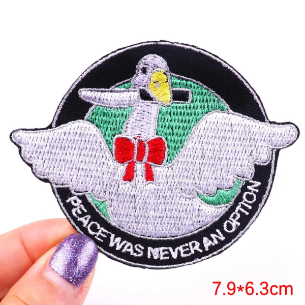 5 st tecknade broderade märken för barnkläder Applikation Rolig djurbroderi Patch för klädmärken PE6989CT