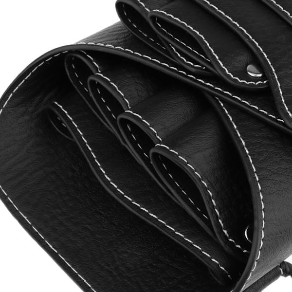 PU Hårklippningssax Fodral Väska 20x12cm Svart