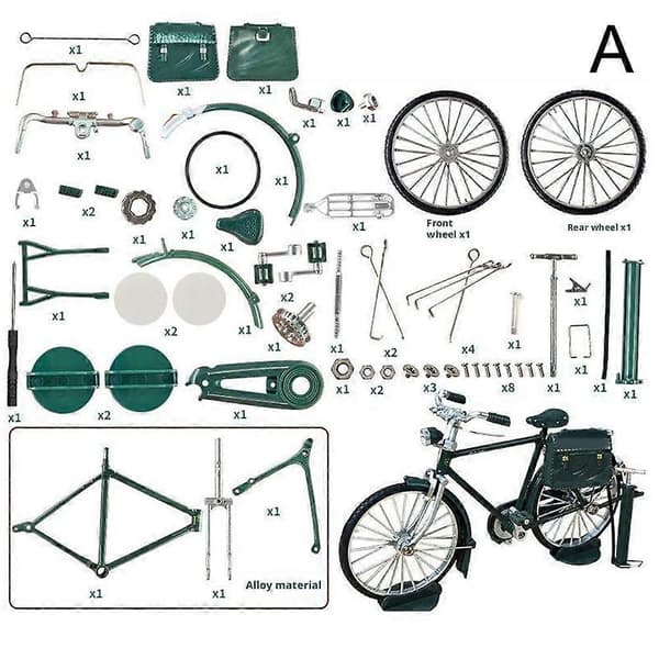 Metall Retro Brevbärare Cykel Modell Present - med Pump &