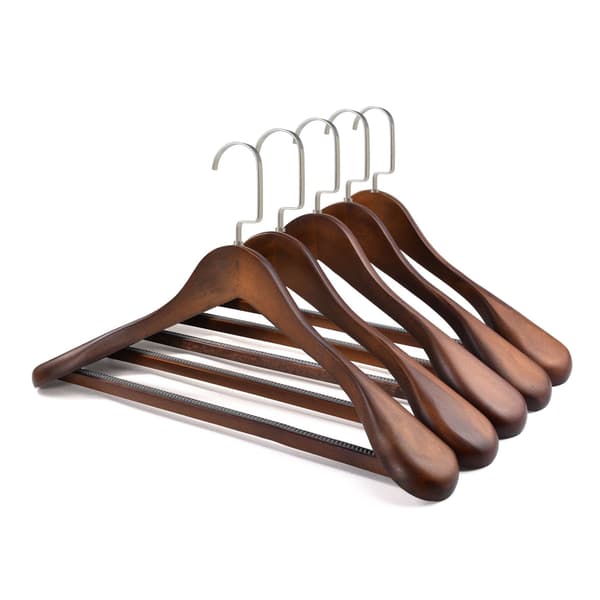 [RM]5-pack breda trägalgar med låsbar stång [JUN] brown