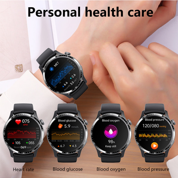 F207 smart watch sport icke - invasiv blodsockermätning smart watch Silver glue