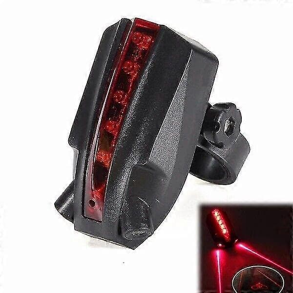 [RM] Bicycle Taillight with Laser Beam Safety Warning Red 2 Laser + 5 LED Bicycle Warning Light