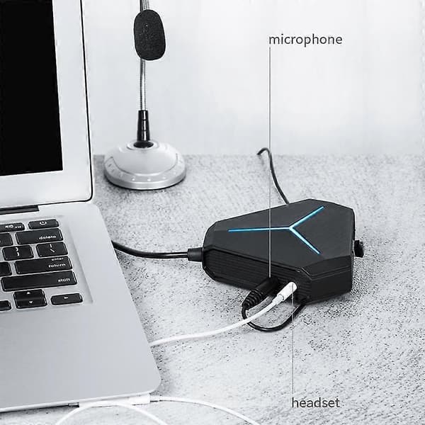 USB Hub Splitter ABS Forlænger Hub Interface, Sort