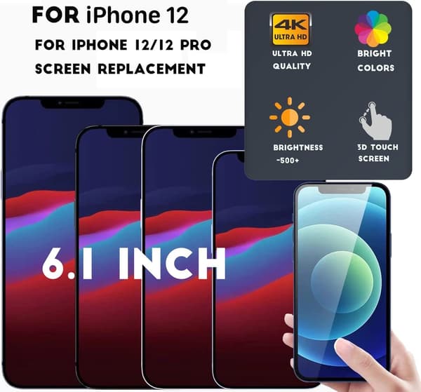 [RM] Erstatningsskærm til iPhone 12 Pro Max