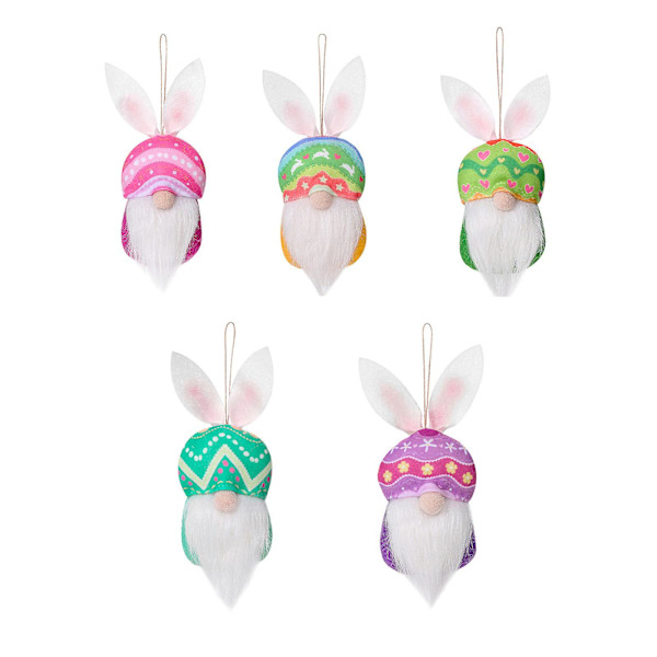 Påskhare Ornament Ansiktslös Gammal Man Dvärg Plyschdocka Rudolph Dekoration eierfarben ostern