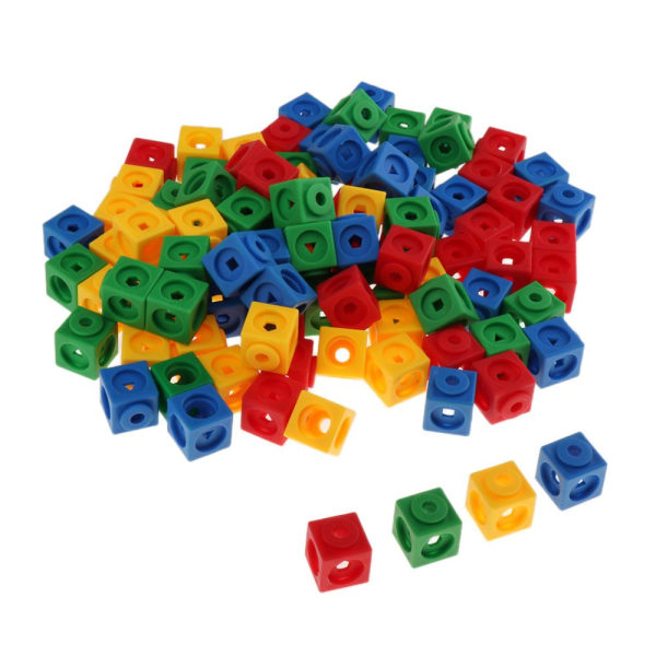 Maths Link plastkub barnleksak spel vit