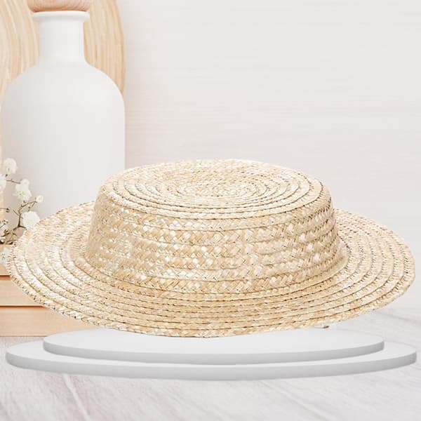 [RM]Vevd stråhatt Fransk Bonnet Hatt Bas Jente Solhetter Teselskap Hatt Dame Hodeplagg 0.12 Wheat straw original