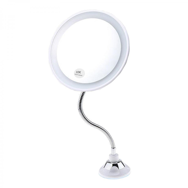 10X Förstorande Sminkspegel LED Förstoring Lättviktig Kosmetisk Spegel Stil 2