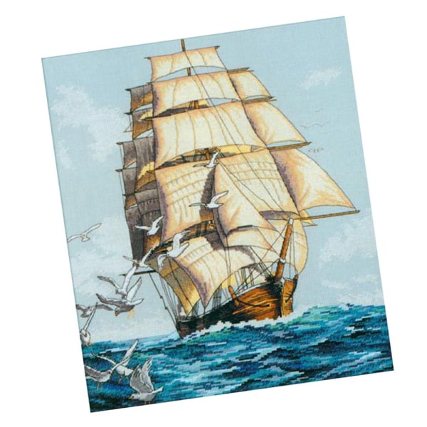 Bitar 11CT segelbåt stämplad korsstygn kit DIY handgjorda handarbete