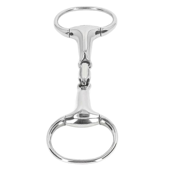 Häst Gag Ring Snaffle Bett Rostfritt Stål 125mm Löst Ovalt Länk Munstycke Hästträningsutrustning