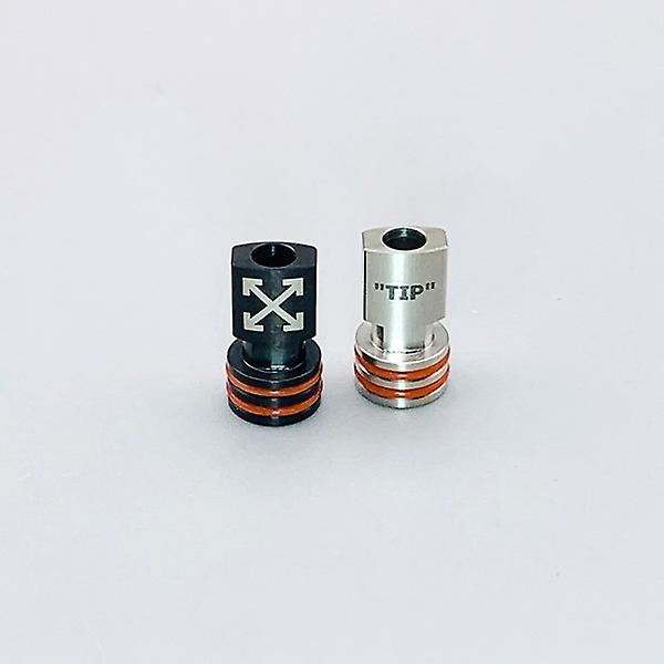 DSX Fyrkantig OFF Stil 510 Drip Tip 316SS Liten Kaliber MTL 510 Drip Tip För Billet BB Box Mod Verktygstillbehör silver
